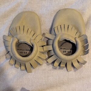 BirdRock Baby Cream Moccasins for Baby 5.5